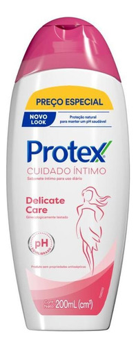 Sabonete Líquido Íntimo Delicate Care Protex Cuidado Íntimo Frasco 200ml Preço Especial