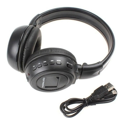 Audífonos Diadema Pantalla Lcd Bluetooth Microsd Radio Mp3 