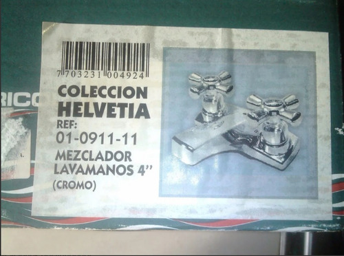 Imagen 4 de 4 de Llave Griferia Para Lavamanos 4 Pulgadas Colección Helvetia