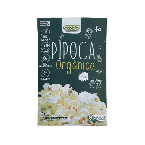 Kit 3x: Milho De Pipoca Orgânica Micro-ondas Ecobio 70g