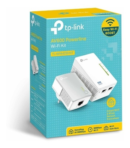 Tl-wpa4220kit  Kit Powerline  Tp-link Wifi Av600 A 300mbps 