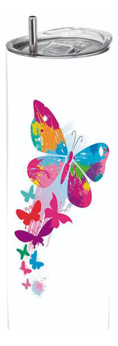 Termo Skinny Café 20 Oz - Aesthetic Animales Mariposas #20