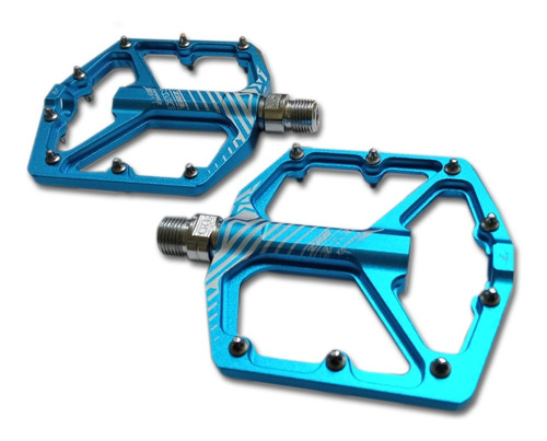 Pedal Aluminio Enlee Flat Azul / Mtbikecl