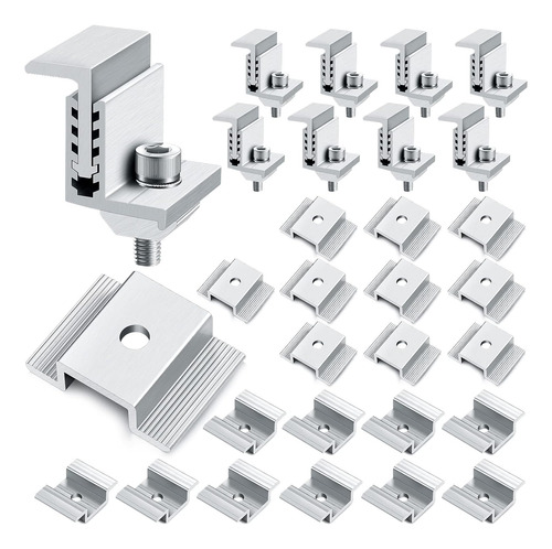 Abrazaderas Medias Panel Solar De 1.06 Pulgadas, Soport...