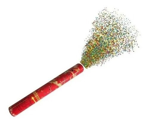 Tubo Cañón Lanza Confetti Fin De Año Navidad 1mt