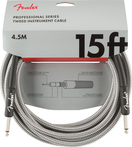 Cable Fender Pro 15 Inst Wht Tweed 0990820066