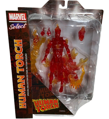 Figura Antorcha Humana Marvel Select Fantastic Four Human