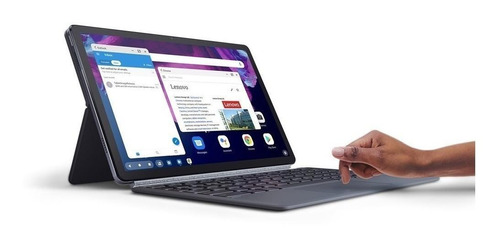 Imagen 1 de 1 de Tablet  Lenovo  Tab P11 with Keyboard Pack and Precision Pen 2 TB-J606F 11" 128GB platinum grey 6GB de memoria RAM