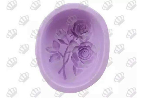 Molde Forma Silicone Oval Botão De Rosas