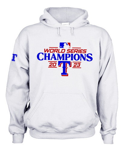 Sudadera Capucha Rangers Texas Champions World Series Mlb Ms