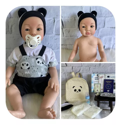 Bebe Reborn Menino 100% Silicone Boneco Original + Enxoval