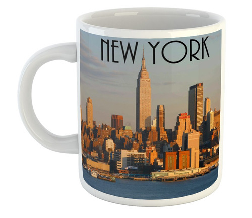 Taza De Ceramica Ny New York Ciudades Mundo Libertad Us M4