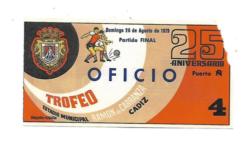 Ingresso Flamengo Campeão - Final Ramon De Carranza 1979