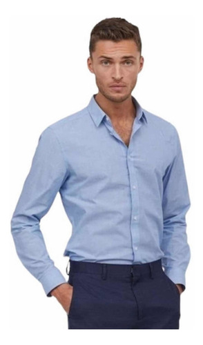 Camisa Hombre Manga Larga Oxford Casual Premium