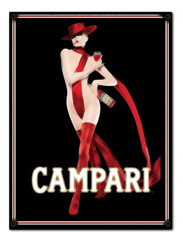 #785 - Cuadro Decorativo Vintage - Campari Poster No Chapa