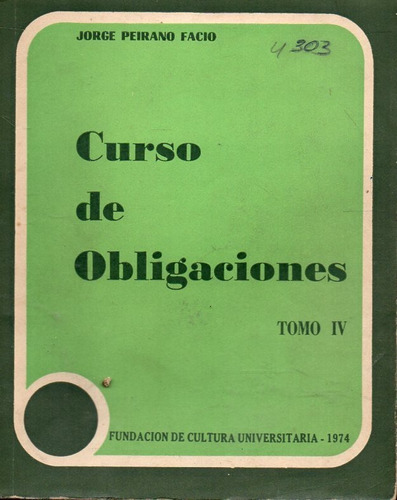 Curso De Obligaciones Jorge Peirano Facio Tomo 4