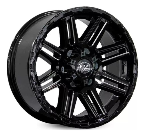 Jogo De Roda Aro 18 Off Road 6x139 Ranger S10 Hilux Or-04 Cor Preto Brilhante