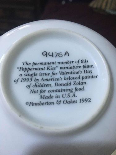 Platos De Porcelana Vintage De 8cm (5pza) Varios Modelos (Usado)