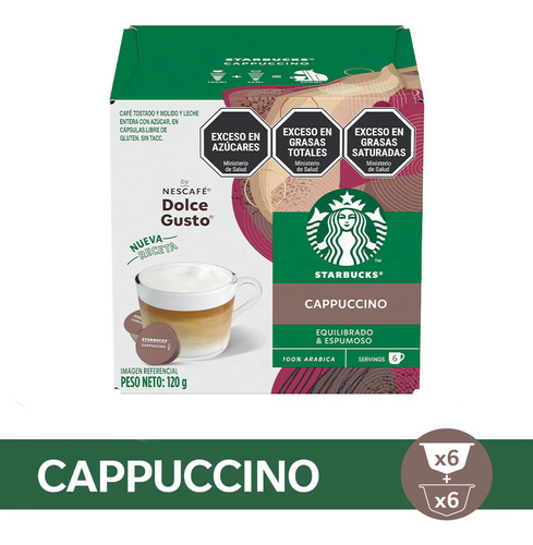 Starbucks Cappuccino cápsulas Dolce Gusto 12 capsulas