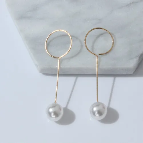 Pendientes De Perlas Con Borlas Largas De Estilo Coreano, El