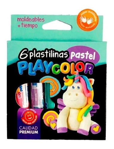 Plastilina Pastel Playcolor Surtidas X6 Distribuidora Lv