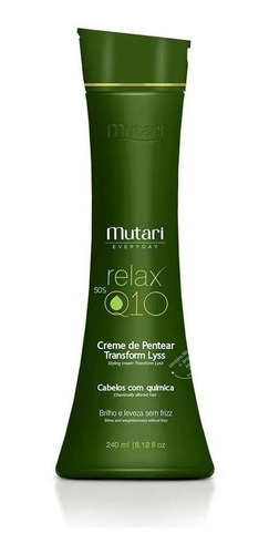 Creme De Pentear Mutari Relax Sos Q10 Cabelos Com Química