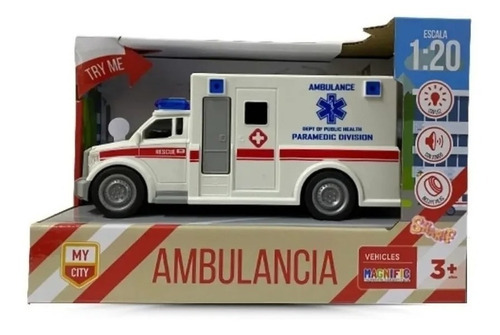 Ambulancia Luz Sonido 4001 Magnific Color Blanco