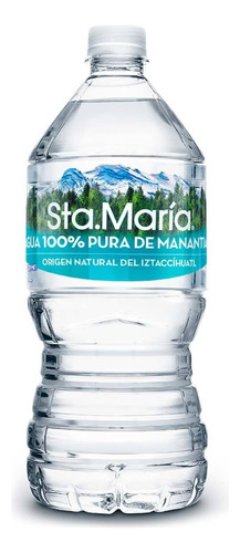 Agua De Manantial Sta María Botella 1l