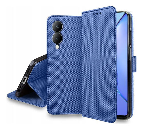 For Vivo Y17s Pu Wallet Card Holder Flip Stand Case