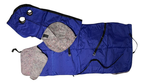 Manta P/caballos Cordura Imperm Y Frazada 1,30 C/pescuecera Azul Eléctrico