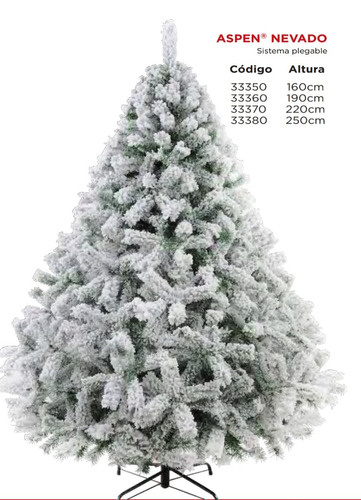 Pino Arbol Navidad Artificial Nevado Aspen 2.50 Mts Naviplas