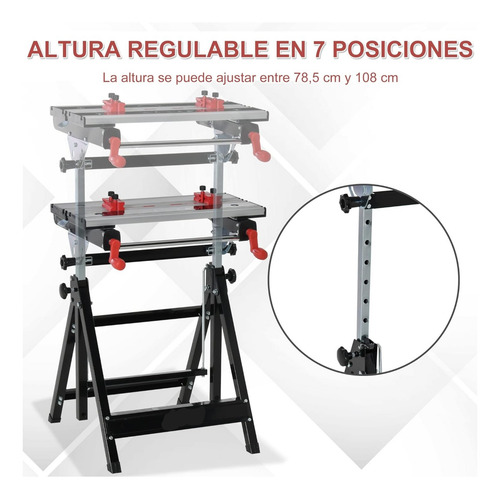 Mesa De Trabajo Multipropósito Altura Ajustable E Inclinable