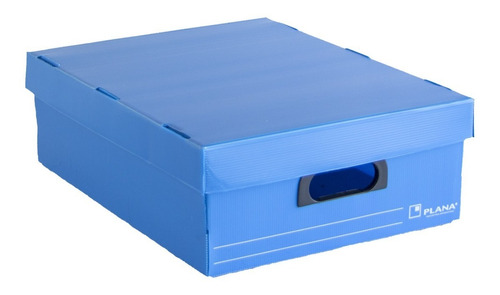 Caja Multiuso Con Tapa Plana 45x35x15cm Azul X Unidad