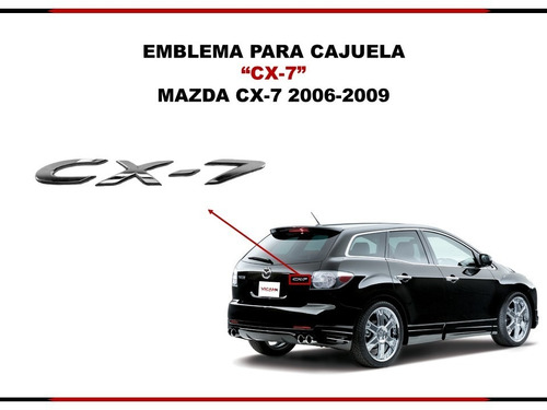 Emblema Para Cajuela Compatible Con Mazda Cx-7 2006-2009