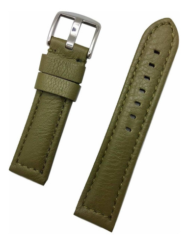 Correa De Cuero Verde Para Panerai 22 Mm