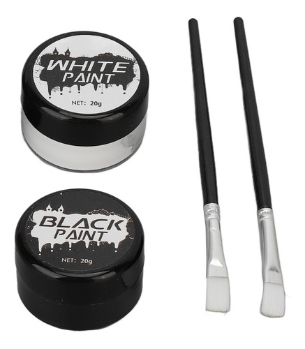 Kit De Pintura Facial En Blanco Y Negro Para Halloween Highl