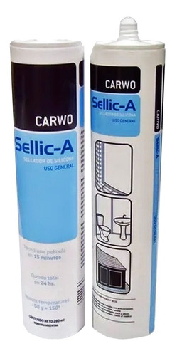 Sellador Silicona Sellic-a Blanco X 280ml Caja X 25 Carwo