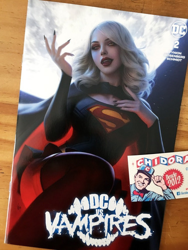 Comic -  Dc Vs Vampires #2 Warren Louw Trade Var Supergirl