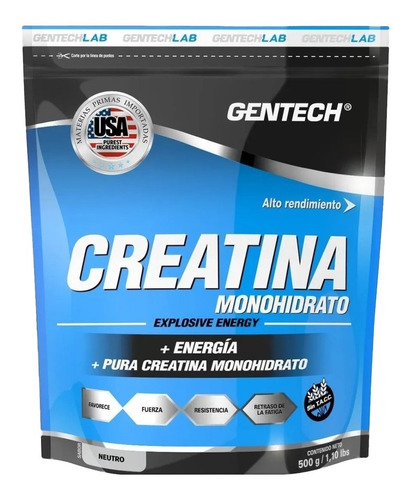 Creatina 500 Grs Gentech Pura