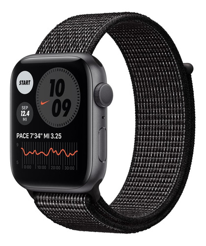 Apple Watch Nike (GPS) Series 6 . 44mm caixa 44mm de  alumínio pulseira  preta A2292