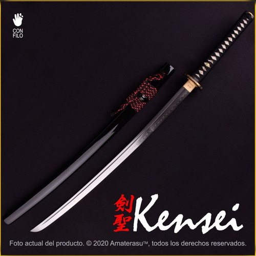 Imagen 2 de 10 de Espada Katana Kensei Oni Full Tang Temple Diferencial Filo