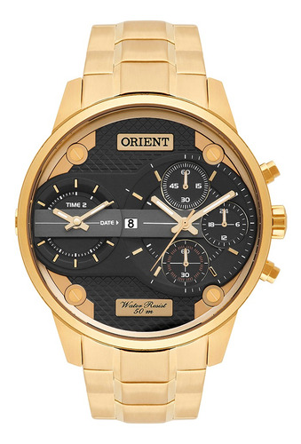 Relogio Orient Xl Dourado Masculino Cronógrafo Mgsst001 P1kx