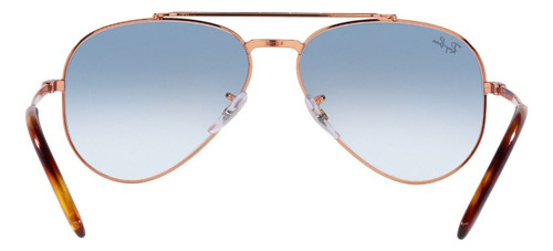 Lente De Sol Ray-ban New Aviator 0rb3625 Unisex New Aviator Plata Clear Gradient Blue Rose Gold Rose Gold