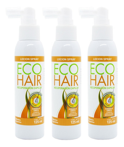 Eco Hair X3 Loción Spray Anticaída Crecimiento 125ml Local