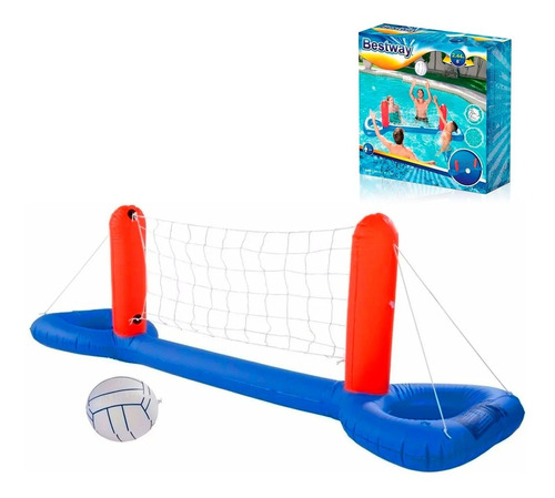 Red De Voley Inflable Incluye  Pelota Pileta Accesorios 