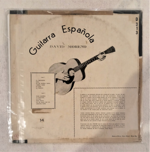 David Moreno Lp Guitarra Española (Usado)