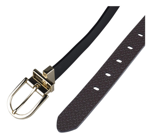 Cinturón Calvin Klein Reversible Negro/marrón Para Mujer Tal