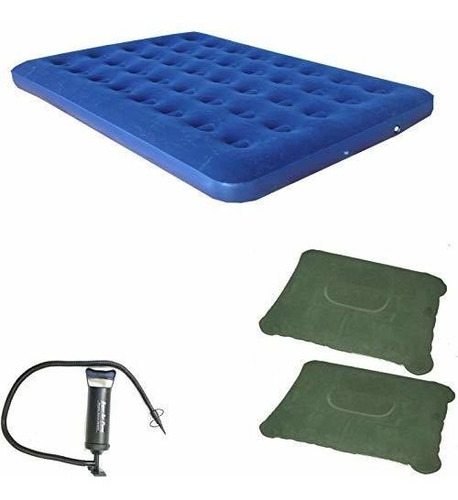 Zaltana Double Size Air Mattress With Double Action Hand Pum