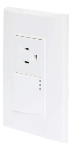 8 Placa Igoto Con Contacto Y Apagador Sencillo Blanca