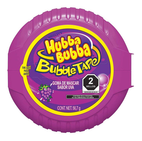 Goma Hubba Bubba Cinta Uva 1 Pieza 56.7g